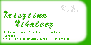 krisztina mihalecz business card